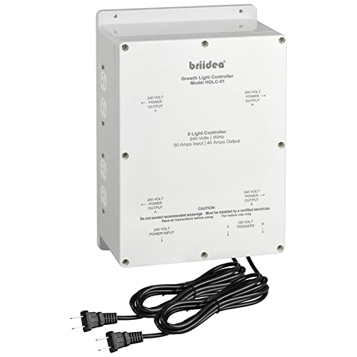 8-Light Controller, Briidea Lighting Relay Ballast Grow Light Controller 8000W ...