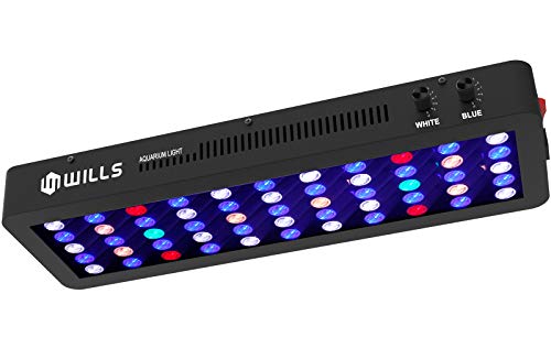 WILLS Dimmable 165W Aquarium Lights Full Spectrum Fish Tank LED ...