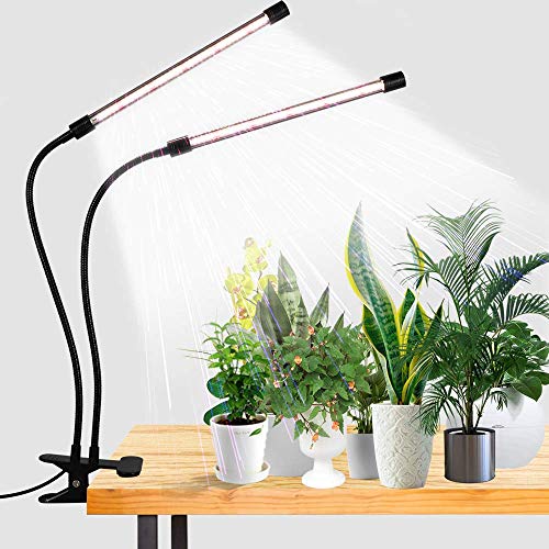 GooingTop LED Grow Light,6000K Full Spectrum Clip Plant Growing Lamp ...