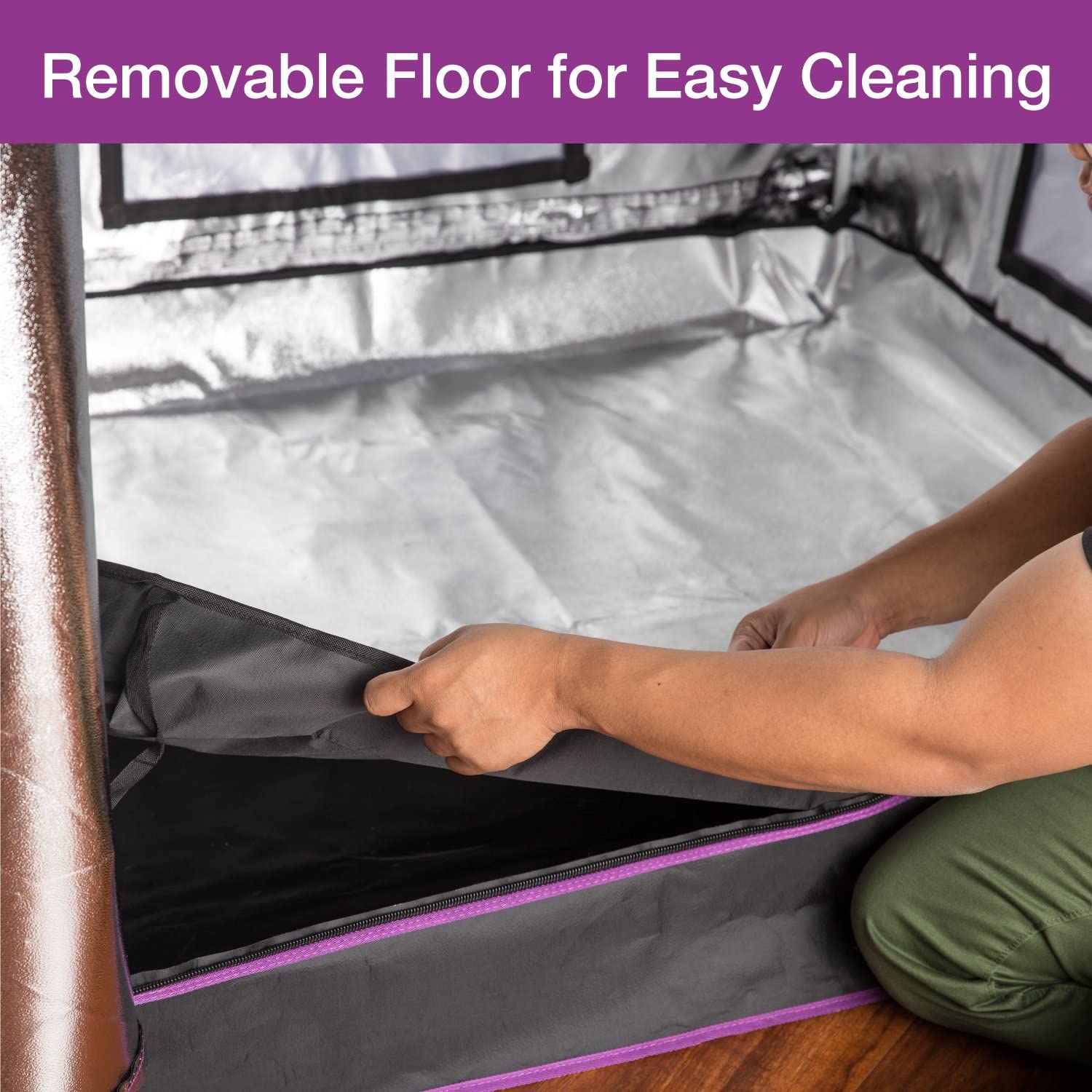 Removable Mylar floor tray